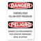 Signmission OSHA, Confined Space Follow Entry Procedure, bilingual, 14in X 10in, 14" W, 10" H, Landscape OS-DS-D-1014-L-19293 - alternate 1